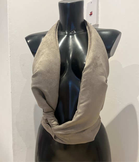 Suede slouch top
